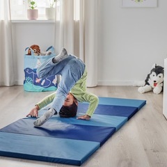 IKEA プレイマット　折りたたみ　運動　ブルー　イケアの画像