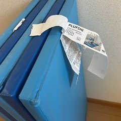 IKEA プレイマット　折りたたみ　運動　ブルー　イケアの画像