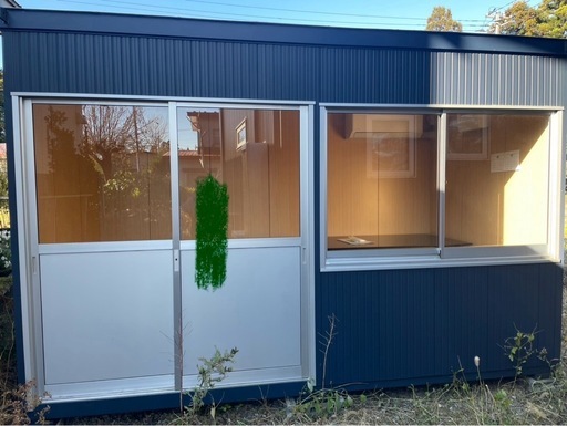 ★値下げしました★【断熱材・新品エアコン付き】プレハブ小屋　事務所・倉庫・作業場に