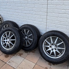 ロクサーニスポーツ 16インチアルミホイール  グッドイヤー アイスナビ6 215/65R16 4本セットの画像