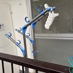 洗濯物干し 布団干し 物干し ブロー台セット 幅80cm の画像