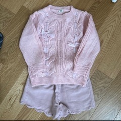 女の子　100.110サイズ　アウター、ワンピース、ニット、ボトム　6点セット　子供服の画像