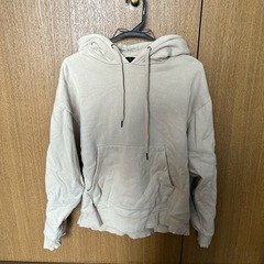 ZIP FIVE フード付き　トレーナー　パーカー　ベージュ　ビッグシルエットの画像