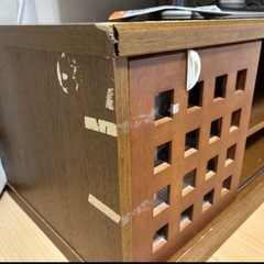 収納付き木製テレビ台の画像