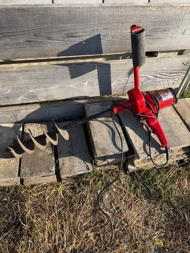 マルゼン工業　電動ミニオーガー　100V フェンス基礎の掘削などに！