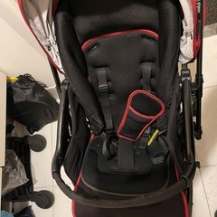 ピジョン　ベビーカー　ランフィ　フットマフ　ラスカルボードミニ+レインカバーつきの画像