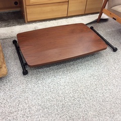 【使い勝手の良いサイズ】リフトテーブル　昇降テーブル　東馬 幅90cm テーブル 食卓テーブル アイアンフレーム：ダークブラウンの画像