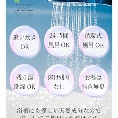 新品！お肌に良い！ラフグリン エプソムソルト 入浴剤 バスソルト 保湿【至福の発汗タイム×季節の変わり目に負けないカラダへ×大容量2kg】の画像