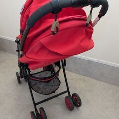 アップリカ ベビーカー 赤 水玉 軽量 フライル ベビー用品の画像