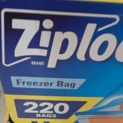 コストコ商品番号　55721　ジップロック ダブルジッパー フリーザー用バッグ Mサイズ 220枚　A17297の画像