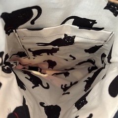 猫柄手提げバッグ 着物作家作一点もの 特価の画像