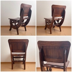 アンティークチェア  2客セット　ラウンジチェア 無垢 イギリス フランス カントリー 民芸の画像