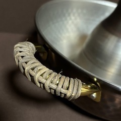 純銅ブロンズ　 COPPER100　しゃぶしゃぶ鍋　22㎝　元箱付の画像