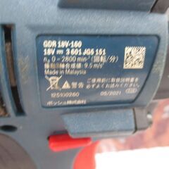 ボッシュ BOSCH GDR18V-160 インパクトドライバ バッテリ18V一個 中古品 ※充電器無 【ハンズクラフト宜野湾店】の画像
