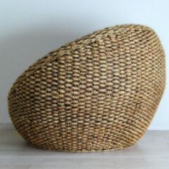 ウォーターヒヤシンス製 一人掛けチェアの画像