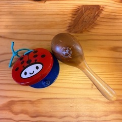 楽器セット　ハンドベル、カスタネット、ミニマラカスの画像