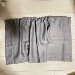 カフェカーテン　グレー　突っ張り棒つきの画像