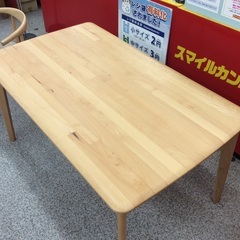 【ニトリのNDコレクション】 ダイニングセット　ニトリ　NITORI　NDコレクション　食卓テーブルセット　イス2脚　布座面：ナチュラルの画像