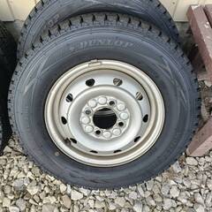 軽バン用スタッドレスタイヤ＋スチールホイール4本セット 145/80R12 ダンロップ WINTER MAXX 10000円！の画像