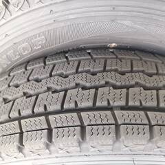 軽バン用スタッドレスタイヤ＋スチールホイール4本セット 145/80R12 ダンロップ WINTER MAXX 10000円！の画像