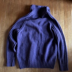 ラコステ ウール100％ 日本製 ニット ジップジャケット 4 パープル系 LACOSTE メンズ の画像