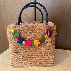 ふわふわ✖️デニムバッグ 着物作家作 一点もの 特価の画像