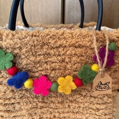 ふわふわ✖️デニムバッグ 着物作家作 一点もの 特価の画像