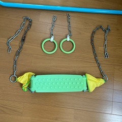 室内用鉄棒ブランコつり輪　折りたたみ式ブランコ高さ調整可　あそびが運動　室内遊具の画像