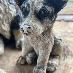 犬の置物　お庭用の画像
