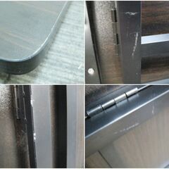 山善 折りたたみデスク パタパタデスク RPST-8040H ダークブラウ ン/ブラック YAMAZEN 用途多彩簡易デスク　アジャスター　簡単設置の画像