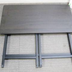 山善 折りたたみデスク パタパタデスク RPST-8040H ダークブラウ ン/ブラック YAMAZEN 用途多彩簡易デスク　アジャスター　簡単設置の画像