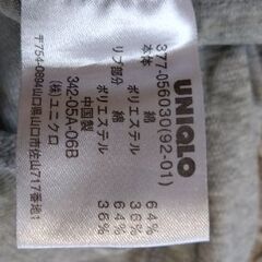 UNIQLO　ユニクロのハーフパンツ　グレー　サイズ165-175位の画像