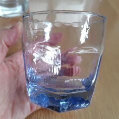 ロックグラス　4個　グリーン　ブルー　クリア　コップの画像