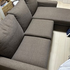 ニトリ　3人掛け　カウチソファ
の画像
