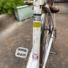 自転車 ママチャリ 27インチ タイヤ新品交換済
の画像