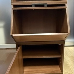 3段ボックス （茶色）の画像