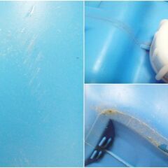 灯油缶18L　まとめて5個セット　ポリタンク　青　携行容器　燃料タンク　携行缶　灯油専用　空タンクの画像