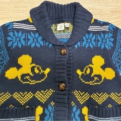 ディズニー ミッキーマウス カーディガン ニット セーター 100の画像