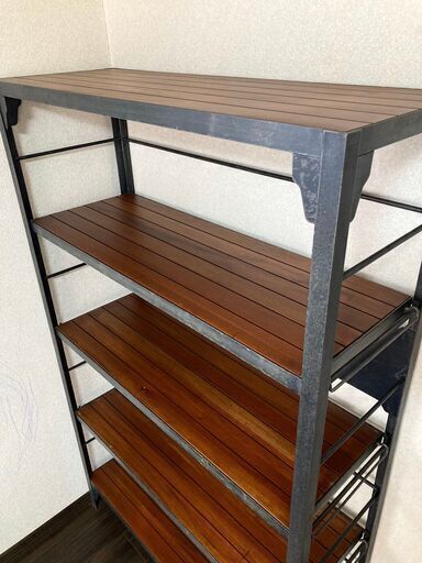 unico ウニコ ランバー シェルフ 棚 本棚 アイアン×木製 ラック