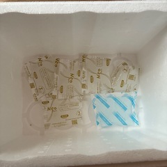 発泡スチロール箱保冷剤付きの画像