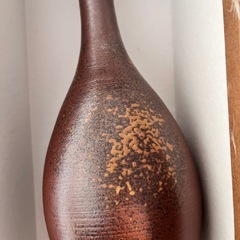 備前焼　花瓶の画像