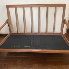 帆布張りソファー　ネイビー　の画像