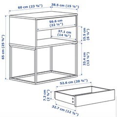 【12/12までの限定出品】IKEA 収納付きサイドテーブルの画像