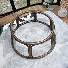 椅子　チェアー　スチール　ソファ　ラタンソファパパさんチェアー　　の画像