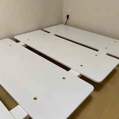 すのこベッドフレーム　シングル　ホワイトの画像