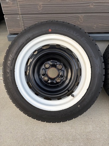155/65R14 スタッドレス　カスタム鉄チンホイール　