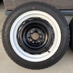 155/65R14 スタッドレス　カスタム鉄チンホイール　の画像