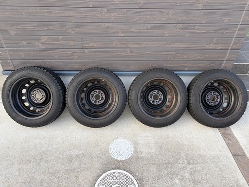 155/65R14 スタッドレス　カスタム鉄チンホイール　