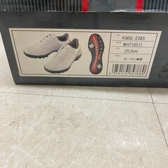 キャスコ Kasco ゴルフシューズ KMSL-2365 25.0cm ホワイト 合成皮革 スパイクレス 3E② (P2129hrsYM)の画像