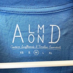 【未使用】Almond Surfboards & Design アーモンドサーフボードデザイン SURFING BOARD S/S 半袖Tシャツ ロゴ ブランド M ネイビー TS1902SP ユニセックスの画像